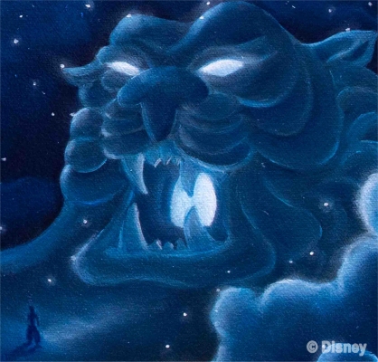 The Cave of Wonders as depicted in the Lauryn Squyres Painting An Endless Diamond Sky, copyright Disney