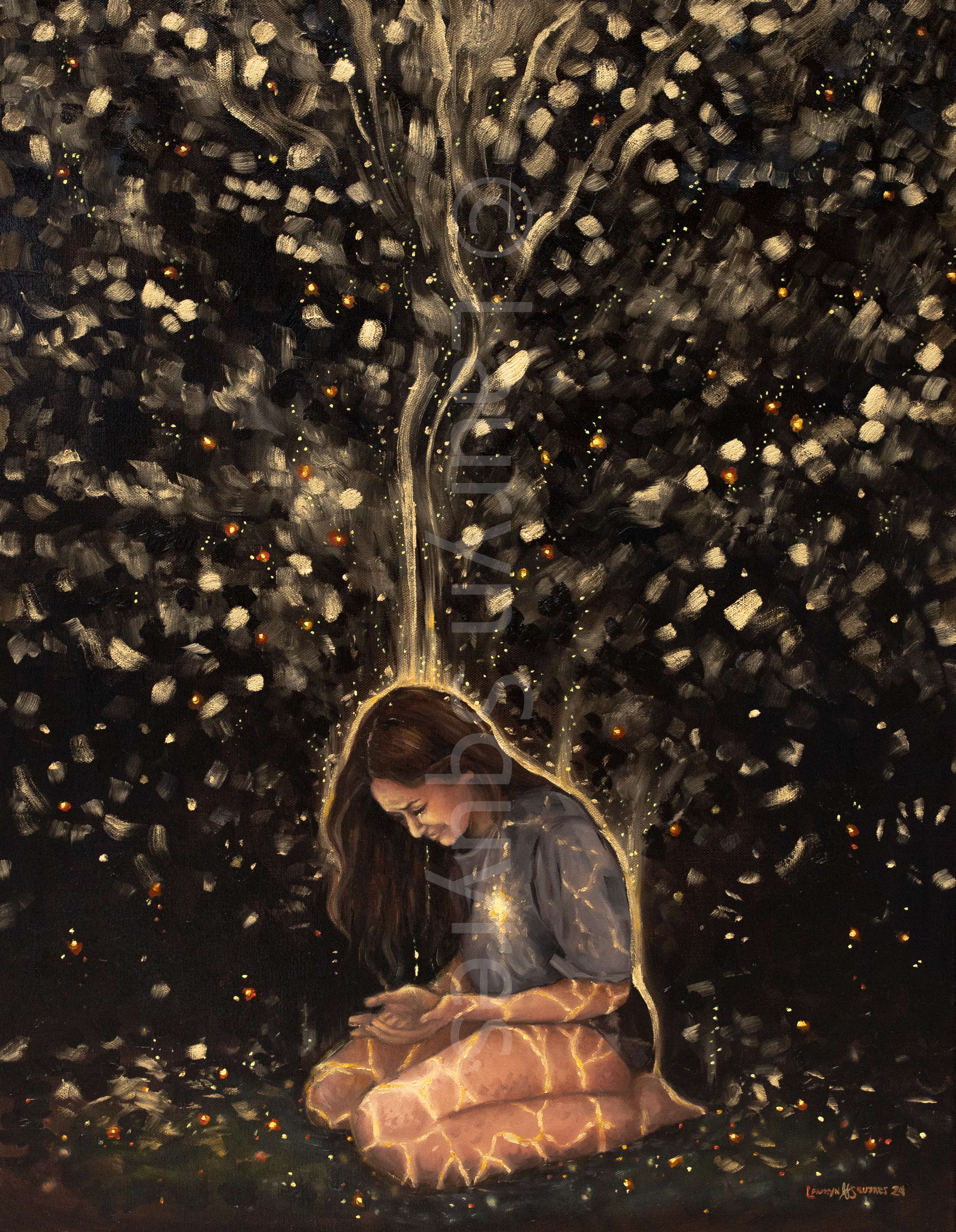 Blessing in the Breaking original oil by Lauryn Squyres