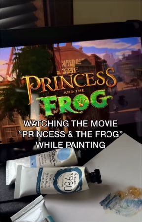 Painting Evening Star while watching Princess and the Frog - Instagram reel