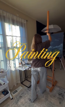 A painting that feels like Princess and the Frog - on Instagram