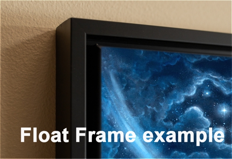 Float-framed Giclee-on-canvas of the original oil-on-canvas by Lauryn Squyres titled Pit Stop.