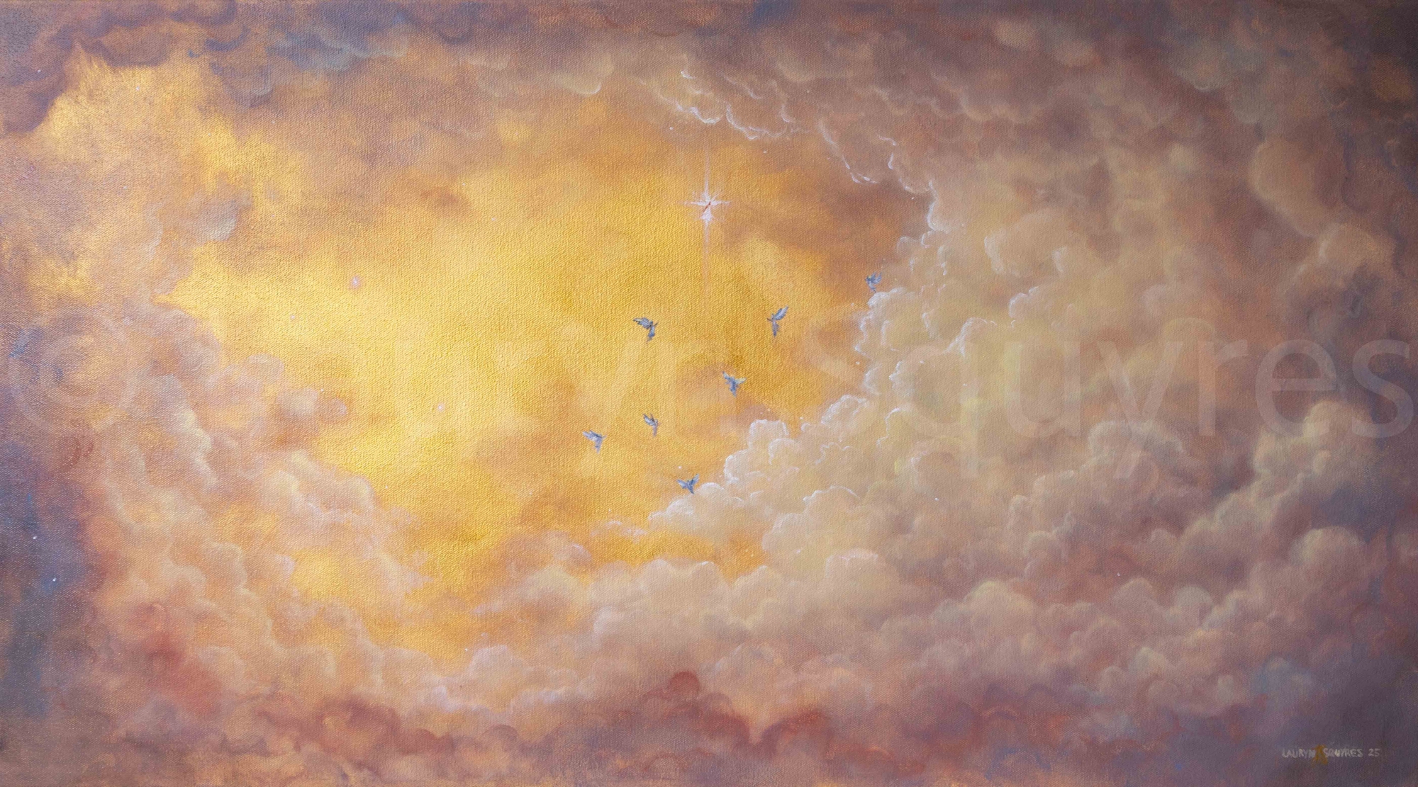 Heavens Declare oil-on-canvas by Lauryn Squyres