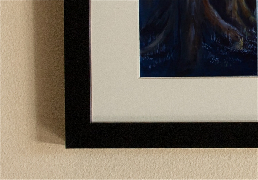 framed, matted print of the original oil-on-canvas by Lauryn Squyres titled Homecoming.