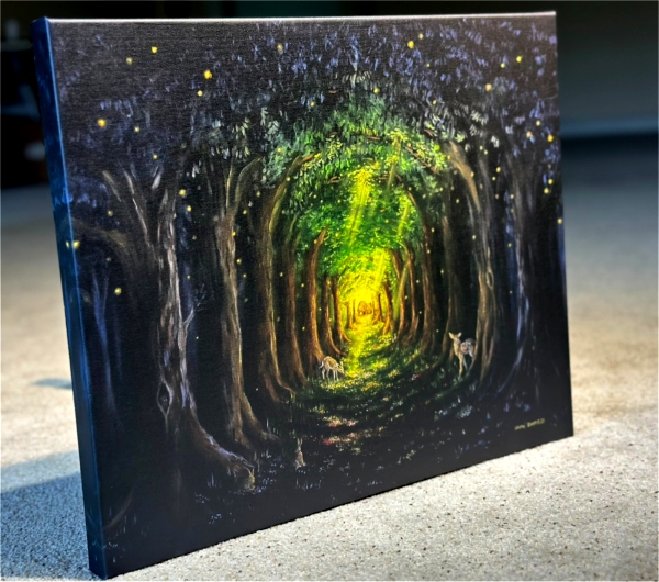 mini canvas gallery wrap of the original oil-on-canvas by Lauryn Squyres titled Homecoming.