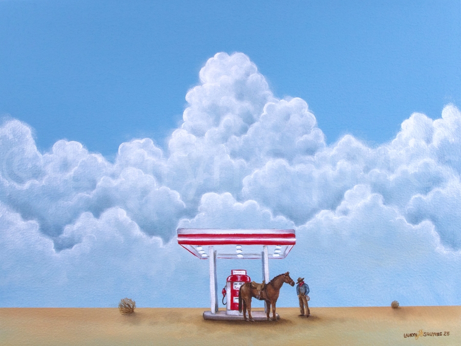 Horsepower original oil  painting by Lauryn Squyres