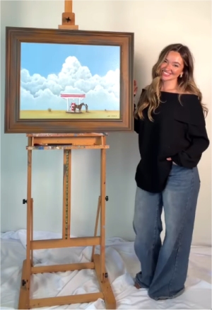 The Lauryn Squyres painting Horseposer - Instagram reel