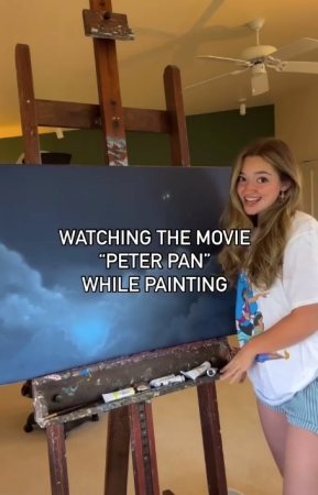 Watching Disney's Peter Pan while painting In Your Dreams - Instagram reel