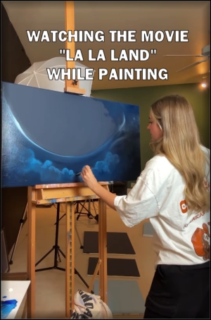 Watching the Movie La La Land while Painting - Instagram reel