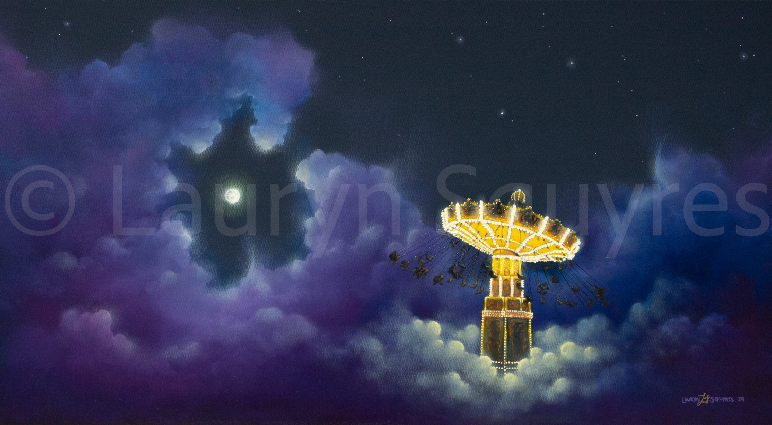 Moonlight Swing, an original oil-on-canvas by Lauryn Squyres