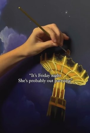 painting Moonlight Swing - on Instagram