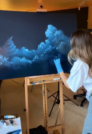 Watching the Disney movie Alladin while Painting the artwork Pit Stop - Instagram reel