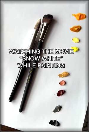 Watching the Movie Snow White and the Seven Dwarfs while Painting - Instagram reel