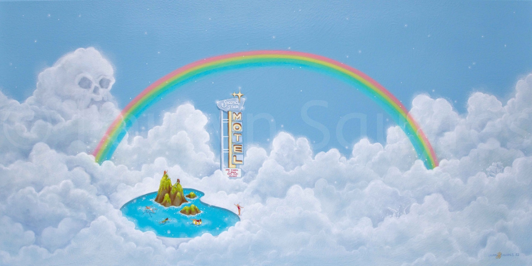 Stay Awhile - Lauryn Squyres original oil painting inspired by Peter Pan