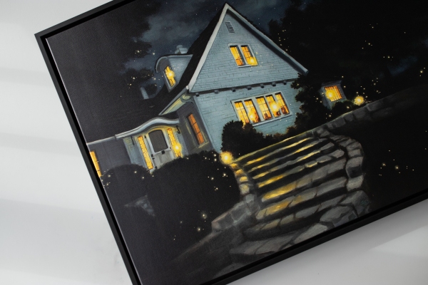 Framed canvas gicles.